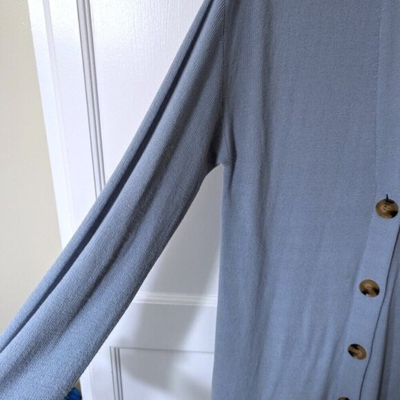 Ann Taylor Ribbed Boyfriend Cardigan Dusty Blue Size XL - Picture 5 of 7